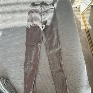 Topshop Shimmering Silver Jeggings
